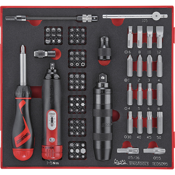 Torque Screwdriver, Impact Driver and Bit Set (EVA)